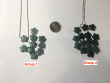 Load image into Gallery viewer, 10-10.5mm 100% Natural type A green dark green blue black gray 3D Guatemala Jadeite Jade star pendant group BS140 add on item
