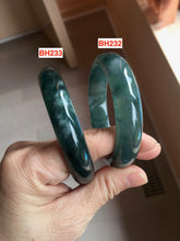 Load image into Gallery viewer, 56.2mm Certified Type A 100% Natural icy watery dark green/blue/gray/black Guatemala Jadeite bangle BH232-0259