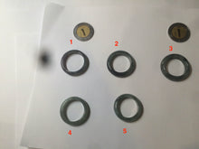 Load image into Gallery viewer, 100% natural type A green/black (青花乌鸡芝麻糊) jadeite jade band ring AE57