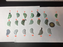 Load image into Gallery viewer, 100% Natural type A clear/ sunny green/ purple jadeite jade 3D fish Pendant BL71