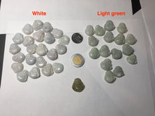 Load image into Gallery viewer, 100% Natural type A light green white small happy buddha (拇指佛) jadeite Jade pendant group F132