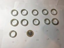 Load image into Gallery viewer, Size 5 1/4-10 1/2 100% natural type A yellow gray purple white jadeite band ring group AA109