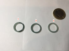 Load image into Gallery viewer, Size 2 3/4 (13.8mm) 100% natural type A icy watery green/blue/purple Guatemala jadeite jade band ring group AA104