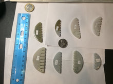 Load image into Gallery viewer, 100% Natural icy watery light green/gray Jadeite gua sha (刮痧) Jadeite jade Comb group E77 (Add on item! not sale individually)