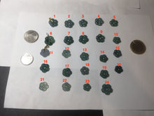 Load image into Gallery viewer, 100% Natural type A icy watery blue green gray Guatemala jadeite Forget-Me-Not(勿忘我) Flower Pendant group BP180