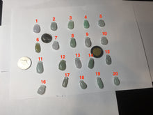 Load image into Gallery viewer, 100% natural type An icy watery light purple green white blessed melon 福瓜) Jadeite Jade pendant group BP58