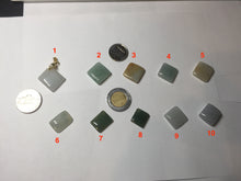 Load image into Gallery viewer, 100% Natural type A light green/yellow square or rectangle Jadeite Jade safe and sound pendant group BP62