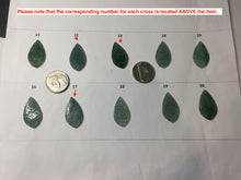 Load image into Gallery viewer, 100% natural type A light green blue carved Lotus water drop Guatemala jadeite pendant PA211