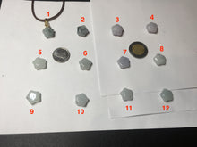Load image into Gallery viewer, 12-13mm 100% Natural type A icy light green white purple 3D Jadeite Jade star pendant group BP3
