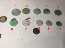 Load image into Gallery viewer, 100% Natural type A sunny green/yellow round Jadeite Jade safe and sound pendant group BP94