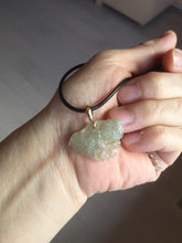 Load image into Gallery viewer, 100% Natural type A icy watery light green Jadeite Jade butterfly pendant PH113-2
