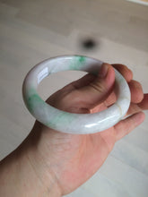 Load image into Gallery viewer, 61.8 mm certified type A 100% Natural sunny green/purple/white Jadeite Jade bangle AX103-5428