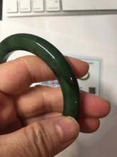 Load image into Gallery viewer, 57.5mm Certified 100% Natural Deep Pine Green/Black "Serene Ember Forest" Nephrite (red-skin nephrite 红皮碧玉) Bangle HT168-18-3922