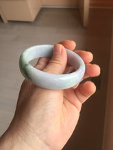 Load image into Gallery viewer, 53.5mm certified type A 100% Natural light green purple white Jadeite Jade bangle J150-6018