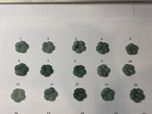 Load image into Gallery viewer, 100% Natural type A green gray with green floating flowers jadeite Forget-Me-Not(勿忘我) Flower Pendant group PA251