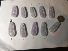 Load image into Gallery viewer, Type A 100% Natural white/green/purple Four Seasons Fortune Beans jadeite jade pendant group BK101
