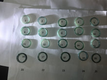 Load image into Gallery viewer, 16.7mm Size 6 1/4 100% natural type A icy watery dark green blue black gray Guatemala jadeite band ring group PE129