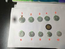 Load image into Gallery viewer, Type A 100% Natural icy light green Jadeite Jade safety Guardian ring Pendant (子母扣) AQ64