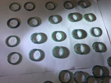 Load image into Gallery viewer, 16.9mm Size 6 1/2 100% natural type A dark green blue black gray Guatemala jadeite band ring group PE12