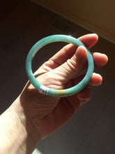 Load image into Gallery viewer, 59.2mm Certified Type A 100% Natural green/blue/black/gray/black Guatemala slim Jadeite bangle PF11-5873