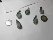 Load image into Gallery viewer, 100% natural type A sunny green jadeite jade water drop pendant necklace group PA111