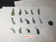 Load image into Gallery viewer, 100% natural type A icy watery sunny green purple dark green blessed melon (福瓜) Jadeite Jade pendant group PC125 Add on item. Not sale alone.