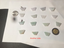 Load image into Gallery viewer, 100% Natural type A icy watery light green purple white 3D Jadeite Jade butterfly pendant BG47