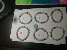 Load image into Gallery viewer, 7-7.6mm 100% natural type A green/white/yellow/brown jadeite jade beads bracelet AQ73
