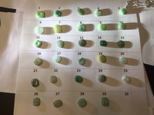 Load image into Gallery viewer, Type A 100% Natural Icy Watery Green Blue Yellow Freeform Light Heart Free Soul Design Jadeite Jade Pendant Group BS125