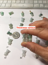 Load image into Gallery viewer, Type A 100% Natural icy watery light green sunny geen purple white clear jadeite jade cute baby bear pendant PH114 Add on item