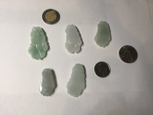 Load image into Gallery viewer, 100% Natural clear sunny green gray jadeite jade golden fish Pendant group BP109