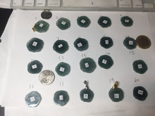 Load image into Gallery viewer, 100% Natural type A icy watery blue green gray Guatemala jadeite Rose Pendant group BP181