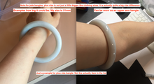 Load image into Gallery viewer, Etsy 已经列 80mm certified Type A 100% Natural sunny green purple yellow(FU LU SHOU 福禄寿) plus size Jadeite Jade bangle BG212-5428