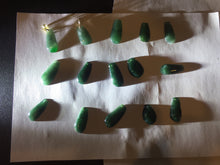 Load image into Gallery viewer, 100% Natural type A dark green gray black Guatemala Jadeite Jade thin blessed melon pendant PA210