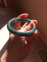 Load image into Gallery viewer, 59.8mm Certified Type A 100% Natural dark green/blue/gray/black Guatemala Jadeite bangle PJ148-1482