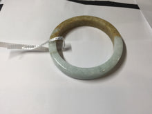 Load image into Gallery viewer, 59mm Type A 100% Natural light green/brown /yellow square Jadeite Jade bangle R101