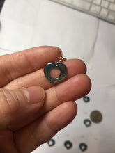 Load image into Gallery viewer, 100% Natural type A dark green/blue/gray/black heart Guatemala jadeite Jade pendant PH107 Add on item