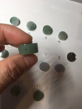 Load image into Gallery viewer, 100% Natural type A icy watery light green/purple/gary Jadeite Jade round cake pendant group F151