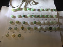 Load image into Gallery viewer, 12.5-13mm Type A 100% Natural icy watery green purple white yellow Jadeite Safety Guardian Button donuts pendant PF2