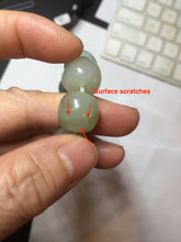 Load image into Gallery viewer, 14x13mm 100% Natural light green/gray vintage style nephrite Jade bead bracelet HT122