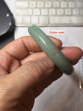 Load image into Gallery viewer, 57.3mm Certified Type A 100% Natural Oily Dark Green Gray Black(油青) Jadeite Jade Bangle PE111-7152