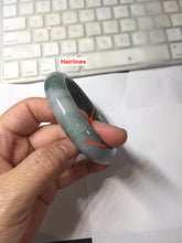 Load image into Gallery viewer, 57.5mm certified 100% natural Type A light green/purple/white chubby jadeite jade bangle R59-1301