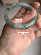 Load image into Gallery viewer, 51.8mm certified Type A 100% Natural icy watery light green/red oval Jadeite Jade bangle BQ9-3799