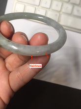 Load image into Gallery viewer, 54.2mm Certified Type A 100% Natural light green/purple/gray round cut Jadeite bangle J146-3897