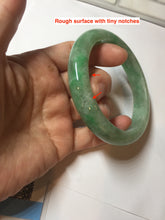 Load image into Gallery viewer, 60mm Certified Type A 100% Natural sunny green gray Jadeite Jade bangle BG234-9885