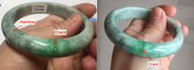 Load image into Gallery viewer, 56mm Certified Type A 100% Natural sunny green gray Jadeite Jade bangle BK131-4417