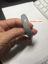 Load image into Gallery viewer, 47mm Certified Type A 100% Natural dark green Jadeite Jade oval bangle AH93-4483