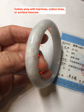 Load image into Gallery viewer, 59.8mm Certificated Type A 100% Natural White purple gray Jadeite Jade bangle AA116-8440
