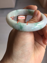 Load image into Gallery viewer, 52.2mm 100% natural certified green/purple/orange(FU LU SHOU) jadeite jade bangle Q139-7290