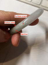 Load image into Gallery viewer, 54.7mm certified 100% natural Type A gray green white purple round cut jadeite jade bangle AA124-4912